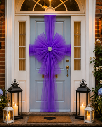Violet Door Bow Dress Net Organza Tulle