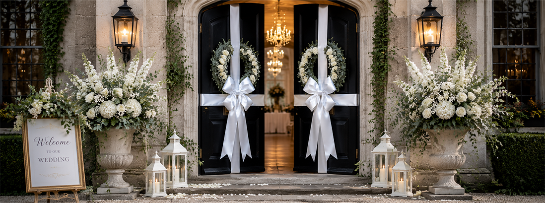 White Door Bows For Weddings