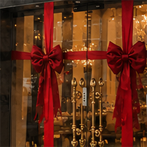 Christmas Door Bows For Shops